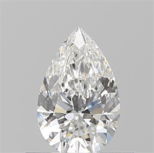 Picture of Natural Diamond 0.53 Carats, Pear with  Cut, F Color, VS2 Clarity and Certified by GIA