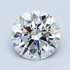 Picture of Natural Diamond 1.60 Carats, Round with Excellent Cut, E Color, VVS1 Clarity and Certified by GIA