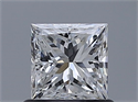Diamante Natural 0.70 quilates, Princesa , Color F, claridad VVS1 y certificado GIA