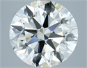 Natural Diamond 4.10 Carats, Round with Excellent Cut, I Color, VVS1 Clarity and Certified by IGI