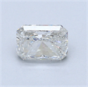 0.90 Carats, Radiant Diamond with  Cut, G Color, SI2 Clarity and Certified by GIA