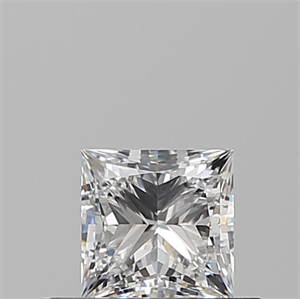 Picture of Natural Diamond 0.51 Carats, Princess with  Cut, E Color, VS1 Clarity and Certified by GIA