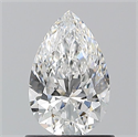 Natural Diamond 0.90 Carats, Pear with  Cut, E Color, VVS2 Clarity and Certified by GIA