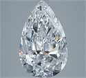 Natural Diamond 2.50 Carats, Pear with  Cut, D Color, VS1 Clarity and Certified by GIA