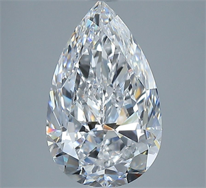 Picture of Natural Diamond 2.50 Carats, Pear with  Cut, D Color, VS1 Clarity and Certified by GIA