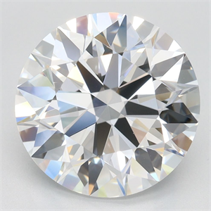Picture of Lab Grown Diamond 4.21 Carats, Round with Excellent Cut, D Color, IF Clarity and Certified by GIA