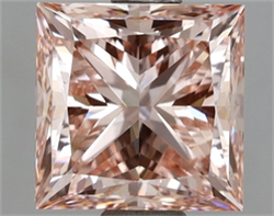 Picture of Lab Grown Diamond 2.24 Carats, Princess with  Cut, Fancy Intense Pink Color, VS1 Clarity and Certified by IGI