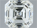 Natural Diamond 1.00 Carats, Asscher with  Cut, I Color, VVS2 Clarity and Certified by IGI