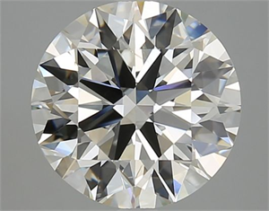 Picture of Natural Diamond 4.01 Carats, Round with Excellent Cut, K Color, SI2 Clarity and Certified by GIA