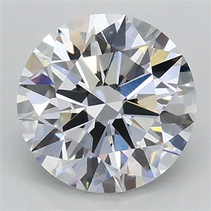 Picture of Lab Grown Diamond 1.01 Carats, Round with Ideal Cut, D Color, VS2 Clarity and Certified by IGI