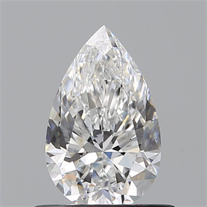 Picture of Natural Diamond 0.63 Carats, Pear with  Cut, E Color, SI1 Clarity and Certified by GIA