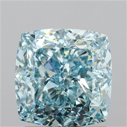 Picture of Lab Grown Diamond 1.77 Carats, CUSHION MODIFIED with  Cut, Fancy Vivid Green Color, VS1 Clarity and Certified by IGI