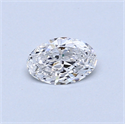 0.31 Carats, Oval Diamond with  Cut, D Color, VS2 Clarity and Certified by GIA