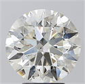 Natural Diamond 4.27 Carats, Round with Excellent Cut, I Color, SI1 Clarity and Certified by IGI