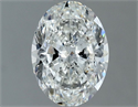 Natural Diamond 1.00 Carats, Oval with  Cut, G Color, SI2 Clarity and Certified by GIA
