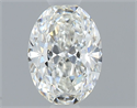 Natural Diamond 0.50 Carats, Oval with  Cut, H Color, VS1 Clarity and Certified by GIA