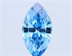 Picture of Lab Grown Diamond 3.75 Carats, Marquise with  Cut, Fancy Vivid Blue Color, VS1 Clarity and Certified by IGI