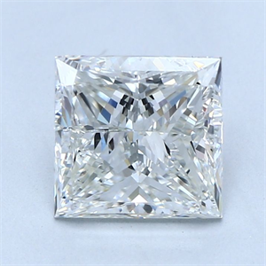 Picture of Natural Diamond 1.29 Carats, Princess with  Cut, H Color, VVS2 Clarity and Certified by GIA