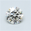 0.76 Carats, Round Diamond with Excellent Cut, J Color, SI1 Clarity and Certified by GIA