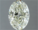 Natural Diamond 1.30 Carats, Oval with  Cut, K Color, VVS2 Clarity and Certified by IGI