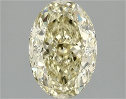 Picture of Lab Grown Diamond 2.10 Carats, Oval with  Cut, Fancy Intense Yellow Color, VVS2 Clarity and Certified by IGI