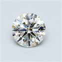 0.72 Carats, Round Diamond with Excellent Cut, K Color, SI1 Clarity and Certified by GIA