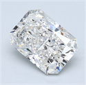 2.50 Carats, Radiant Diamond with  Cut, F Color, SI1 Clarity and Certified by GIA