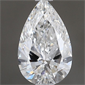 Natural Diamond 0.44 Carats, Pear with  Cut, F Color, VVS2 Clarity and Certified by GIA