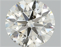 Natural Diamond 0.90 Carats, Round with Excellent Cut, J Color, I1 Clarity and Certified by GIA