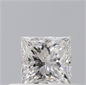 Diamante Natural 0.34 quilates, Princesa , Color F, claridad VS2 y certificado GIA