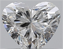 Natural Diamond 0.36 Carats, Heart with  Cut, E Color, VVS2 Clarity and Certified by GIA