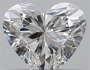 Picture of Natural Diamond 0.36 Carats, Heart with  Cut, E Color, VVS2 Clarity and Certified by GIA