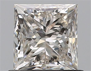 Picture of Natural Diamond 0.71 Carats, Princess with  Cut, J Color, VVS2 Clarity and Certified by GIA