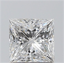 Natural Diamond 1.01 Carats, Princess with  Cut, E Color, VS2 Clarity and Certified by GIA
