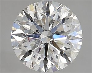Picture of Natural Diamond 3.01 Carats, Round with Excellent Cut, G Color, SI2 Clarity and Certified by HRD