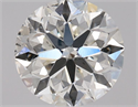 Natural Diamond 0.85 Carats, Round with Excellent Cut, I Color, SI1 Clarity and Certified by GIA