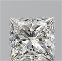 Natural Diamond 0.92 Carats, Princess with  Cut, J Color, VVS1 Clarity and Certified by GIA
