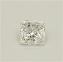 Natural Diamond 0.50 Carats, Princess with  Cut, E Color, SI1 Clarity and Certified by GIA