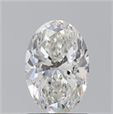 Natural Diamond 1.51 Carats, Oval with  Cut, H Color, VVS2 Clarity and Certified by GIA