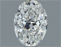 Natural Diamond 1.00 Carats, Oval with  Cut, G Color, I1 Clarity and Certified by GIA