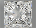 Natural Diamond 0.50 Carats, Princess with  Cut, F Color, SI1 Clarity and Certified by GIA