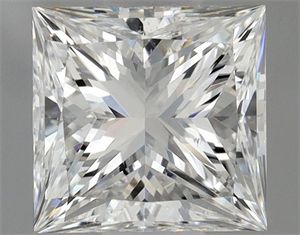 Picture of Natural Diamond 0.50 Carats, Princess with  Cut, F Color, SI1 Clarity and Certified by GIA