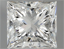 Natural Diamond 0.50 Carats, Princess with  Cut, F Color, SI1 Clarity and Certified by GIA
