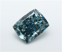 Picture of Lab Grown Diamond 22.08 Carats, CUSHION MODIFIED with  Cut, Fancy Vivid Blue Color, VS1 Clarity and Certified by IGI