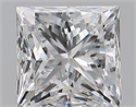 Natural Diamond 0.70 Carats, Princess with  Cut, E Color, VS1 Clarity and Certified by GIA