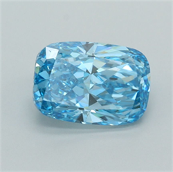 Picture of Lab Grown Diamond 1.52 Carats, CUSHION MODIFIED with  Cut, Fancy Vivid Blue Color, VS1 Clarity and Certified by IGI