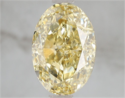 Picture of Lab Grown Diamond 3.01 Carats, Oval with  Cut, Fancy Intense Yellow Color, VS2 Clarity and Certified by IGI