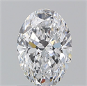 Natural Diamond 1.00 Carats, Oval with  Cut, D Color, VVS2 Clarity and Certified by GIA
