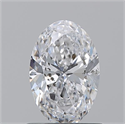 Natural Diamond 0.91 Carats, Oval with  Cut, D Color, I1 Clarity and Certified by GIA