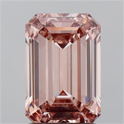 Picture of Lab Grown Diamond 2.03 Carats, Emerald with  Cut, Fancy Intense Pink Color, VS1 Clarity and Certified by IGI